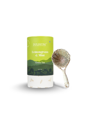 Lemongrass & Mint Tea and Bamboo Tea Strainer Combo